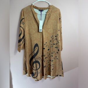 Azalea by Firmiana musical notes dress size 1X